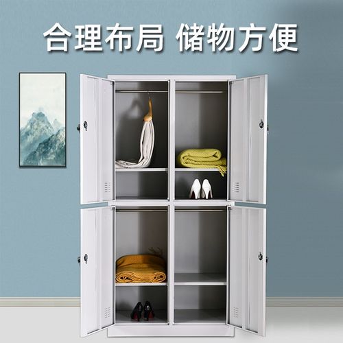 钢制工厂宿舍员工浴室带锁更衣柜三门四门六门单门双门多门储物柜