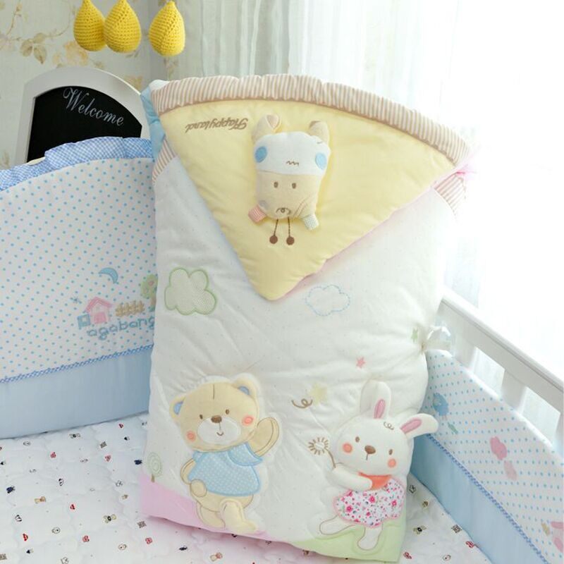 婴儿包被纯棉秋冬小孩抱被加厚宝宝用品新生儿四季通用可脱胆抱毯