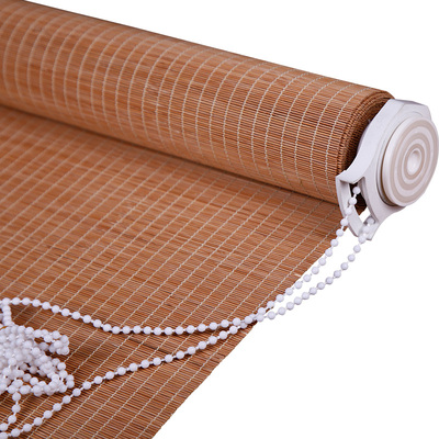 膨胀式免打孔竹帘窗帘卷帘遮光隔断中式复古禅意门帘手拉卷拉式帘