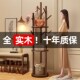 旋转衣帽架落地卧室客厅家用转角玄关入户实木简易立式 床头挂衣架