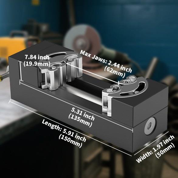 迷你虎钳夹,智能分形虎钳压机台钳,重型自调节航空级