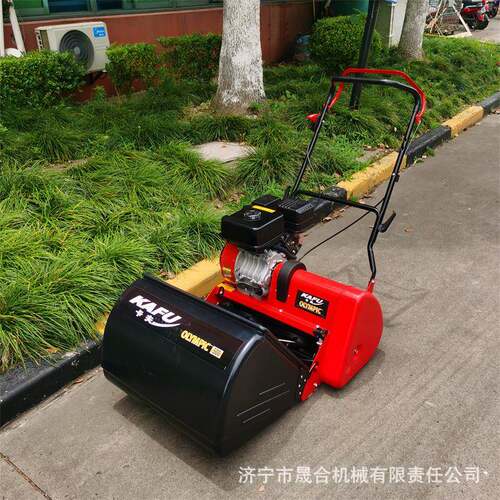 小型草坪修剪机 手扶四冲程5.5马力果岭草地修剪机 滚刀式割草机