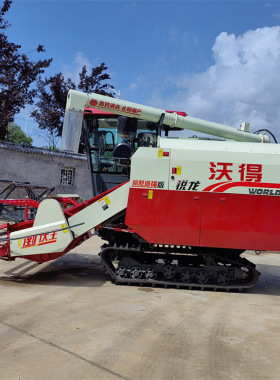 沃得135马力尊享Pro履带自走全喂入式收割机高炮卸粮筒联合收割机