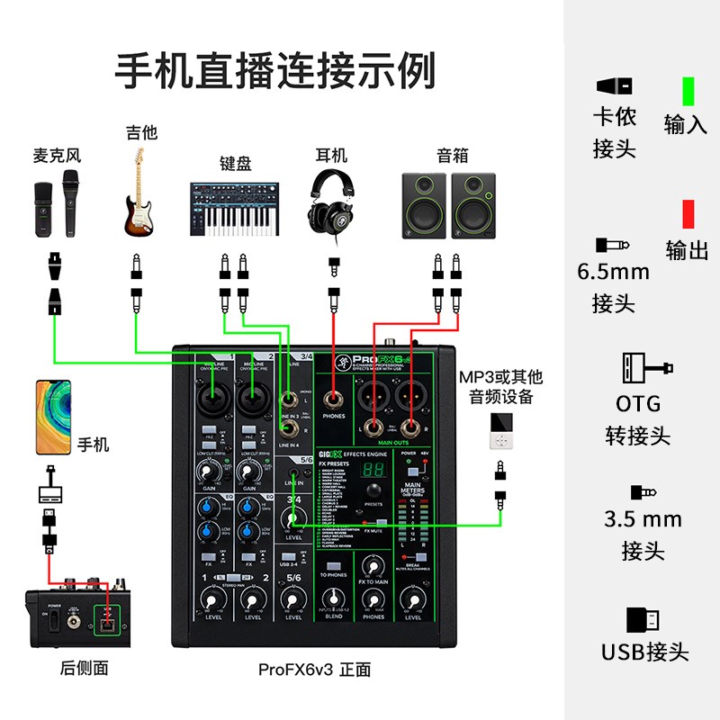 RunningMan/美技(美奇) ProFX V3系列专业调音台FX6v3 Pro FX10V3