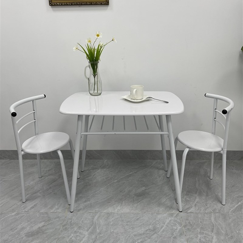 小户型家用双人餐桌椅组合一桌两椅四椅小餐桌方桌出租屋公寓桌子