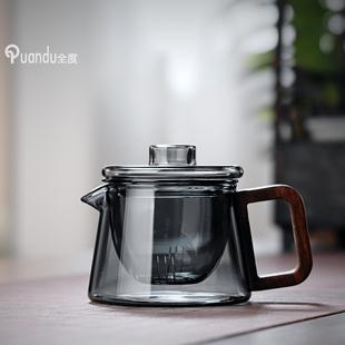 茶壶家用加厚耐高温玻璃高硼硅茶水分离冲绿茶泡花茶茶具 2024新款
