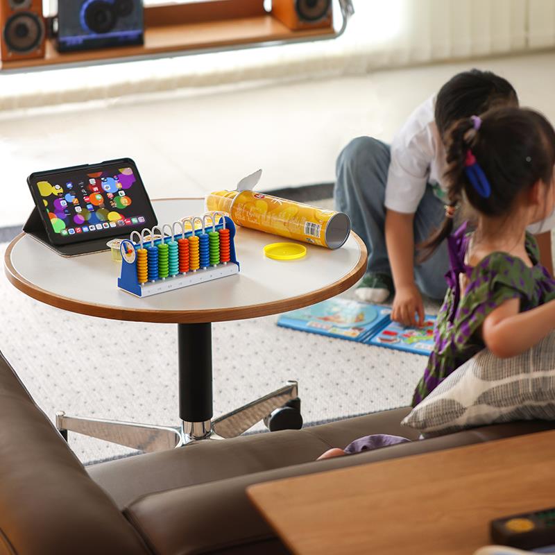 浮木生记实可移动升降圆桌茶几沙发/几休闲 阳台小圆桌边客厅家用