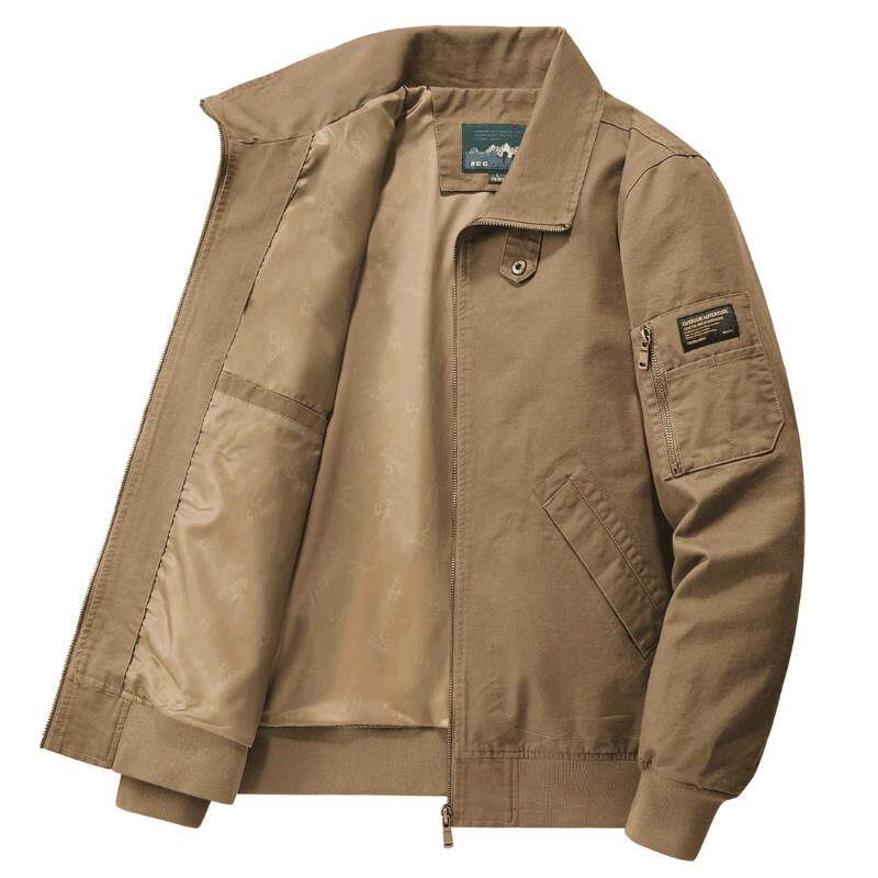 千兮男装品牌店春秋季男外套夹克男士户外工装美式纯棉飞行员夹克