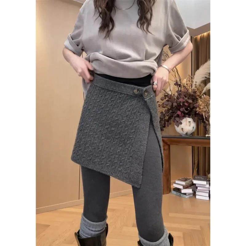 瑞吉生活精选韩系氛围感钮扣针织屁帘女秋冬时百搭保暖叠穿半身裙,女装/女士精品,半身裙,淘宝优惠券,粉丝福利购,淘宝优惠卷