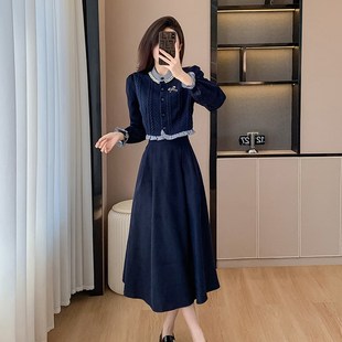 今年流行学院风套装裙女秋装搭配一整套气质针织上衣半身裙两件套