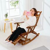 摇摇椅躺椅大人阳台家用休闲懒人逍遥椅老人折叠午休椅午睡竹躺椅