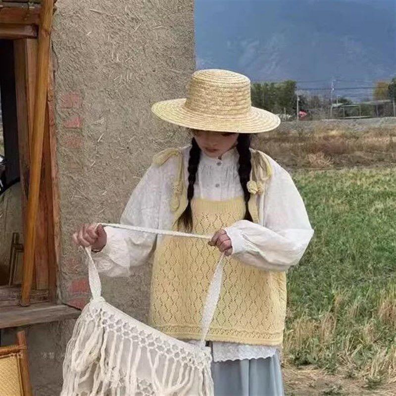 早春叠穿单品绑带针织吊带小背心女外穿短款上衣