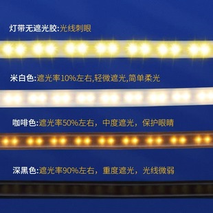 灯带遮光胶柔光防刺眼耐高温灯光贴保护眼睛减弱遮光膜灯带遮光条