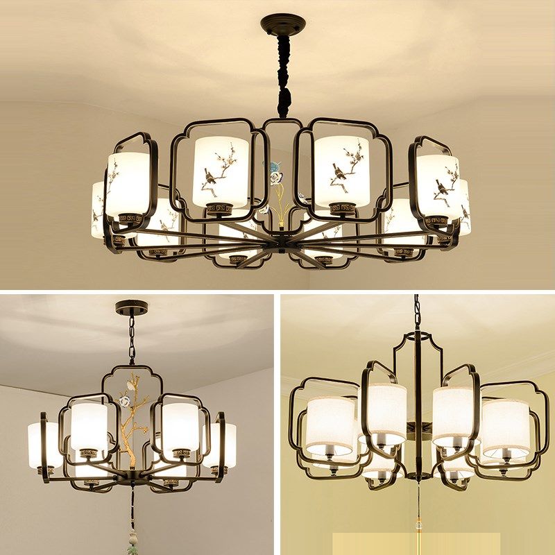 新中式吊灯家用禅意中国风广东中山灯具大全客厅吊灯2024年新款灯