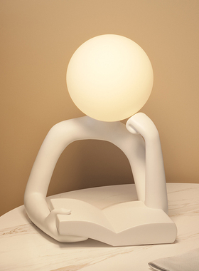 简约艺术人物小夜灯轻奢高级感家居卧室床头柜装饰品摆件书房桌面