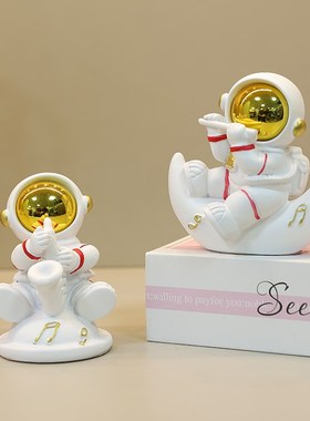 创意宇航员摆件桌面小太空人模型车内装饰品客厅卧室玄关摆设礼物