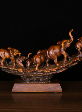 大象摆件中式办公室家居客厅电视柜装饰品酒柜玄关送乔迁新居礼品