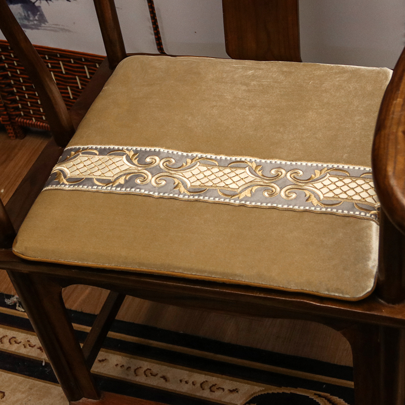 红木沙发坐垫餐桌茶桌圈椅子坐垫中式实木绒布加厚家用靠椅垫定制