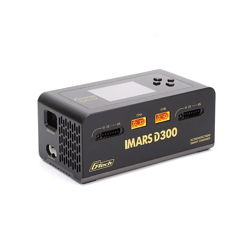 格氏D300航模无人机1-6S锂电池智能双通道平衡充电器300W 15A