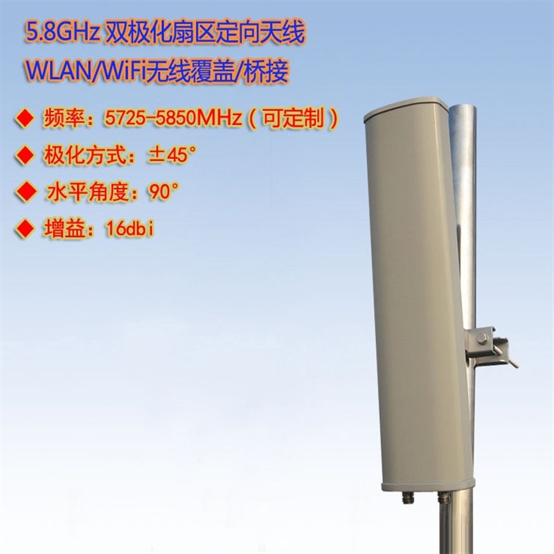 5.8G双极化扇区定向天线120度16dBi 热点覆盖板状定向天线