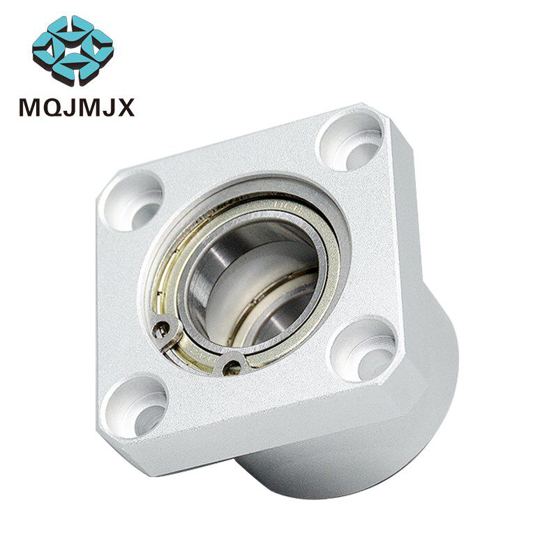 BASB铝合金轴承座MT175带扣环双轴承支架固定光轴支撑座组件卡环