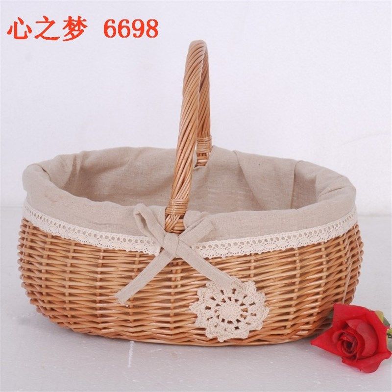 礼品蓝柳编篮子提篮藤编蓝竹篮子编织篮鸡蛋篮礼品蓝菜篮采摘篮,收纳整理,其他收纳篮,淘宝优惠券,粉丝福利购,淘宝优惠卷