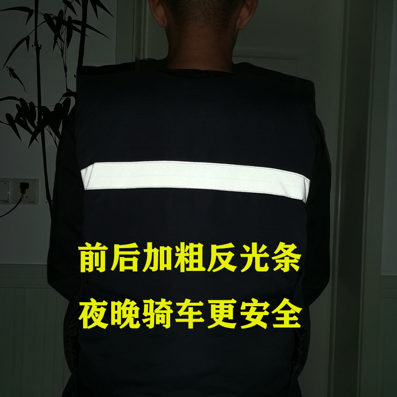 电动车挡风被冬季加厚防水骑摩托车保暖棉服骑行背心防寒挡风衣男