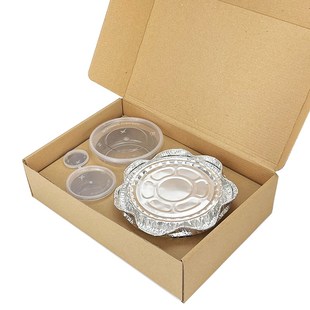 煲仔饭专用外卖打包盒套装一次性煲仔饭锡纸碗商用高档外包装纸盒