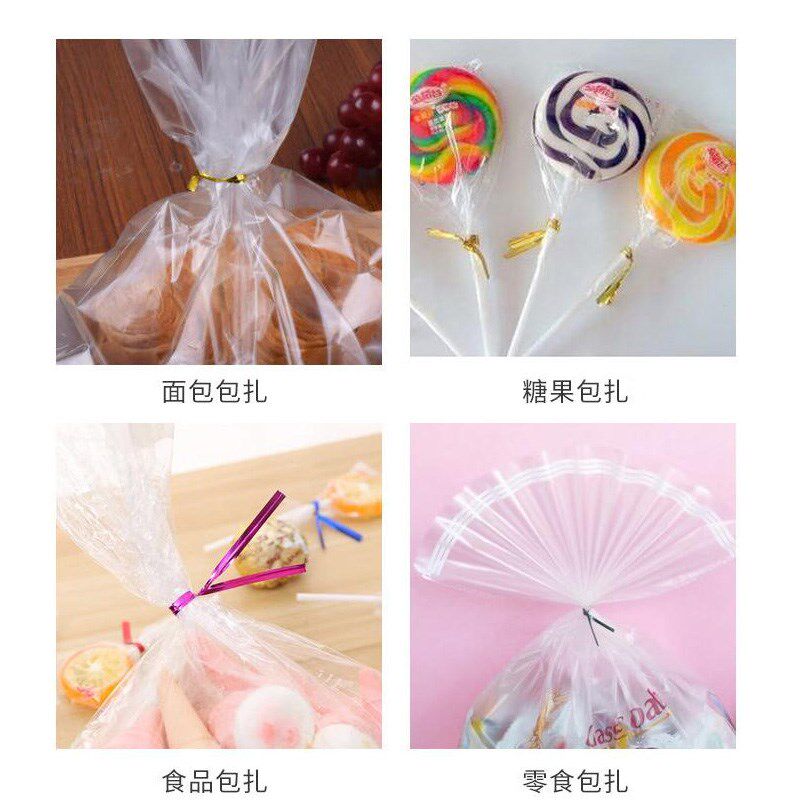 加粗金色扎丝金属扎带捆扎线扎条装饰金线铁丝绳面包礼品包袋封口