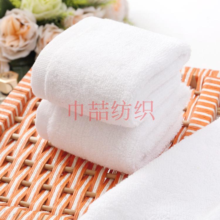 10条便宜幼儿园白方巾小毛巾纯棉吸水不掉毛家用酒店美甲绣字logo