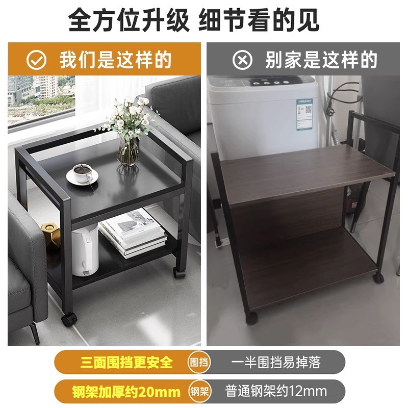 打印机置物架落地可移动电脑主机放置架办公室架子放置柜双层推车