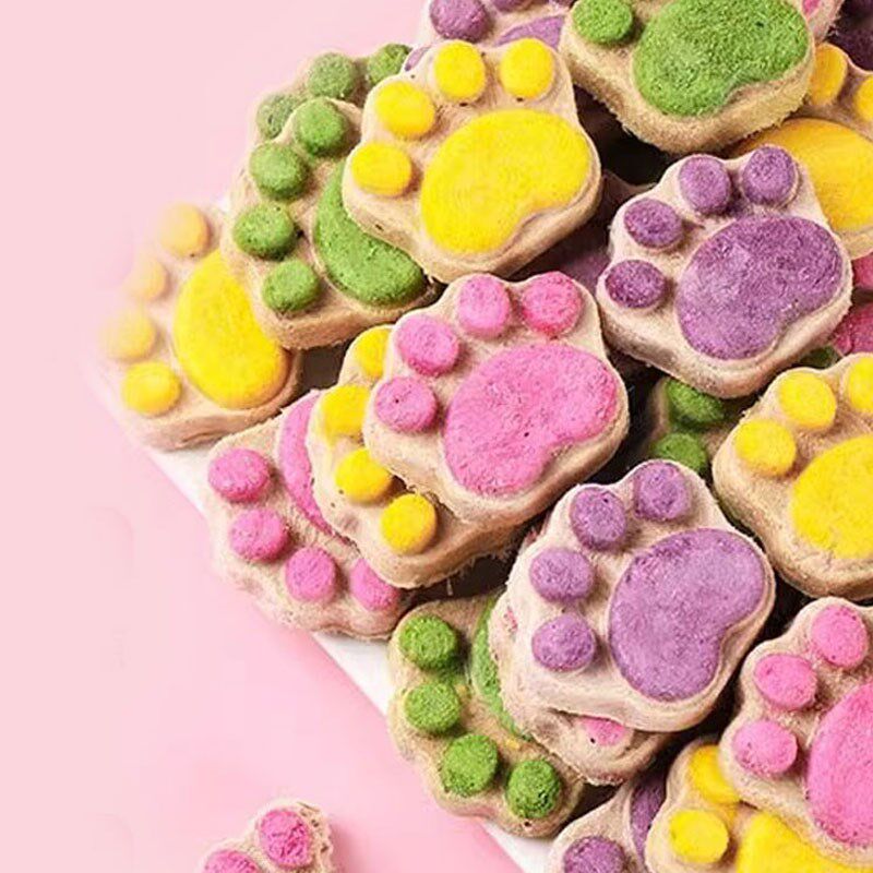 冻干猫爪生骨肉饼宠物猫咪狗狗零食营养鸡肉三文鱼蛋黄猫草火龙果