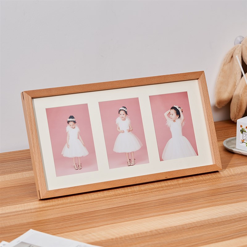 实木榫卯圆角相框摆台结婚照A4画框洗照片做成相框a3定制画框挂墙
