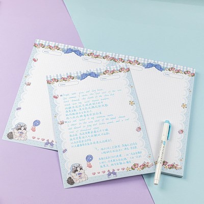 120g加厚可撕本子B5拍纸本花边小清新浪漫备忘录DIY可爱卡通便签