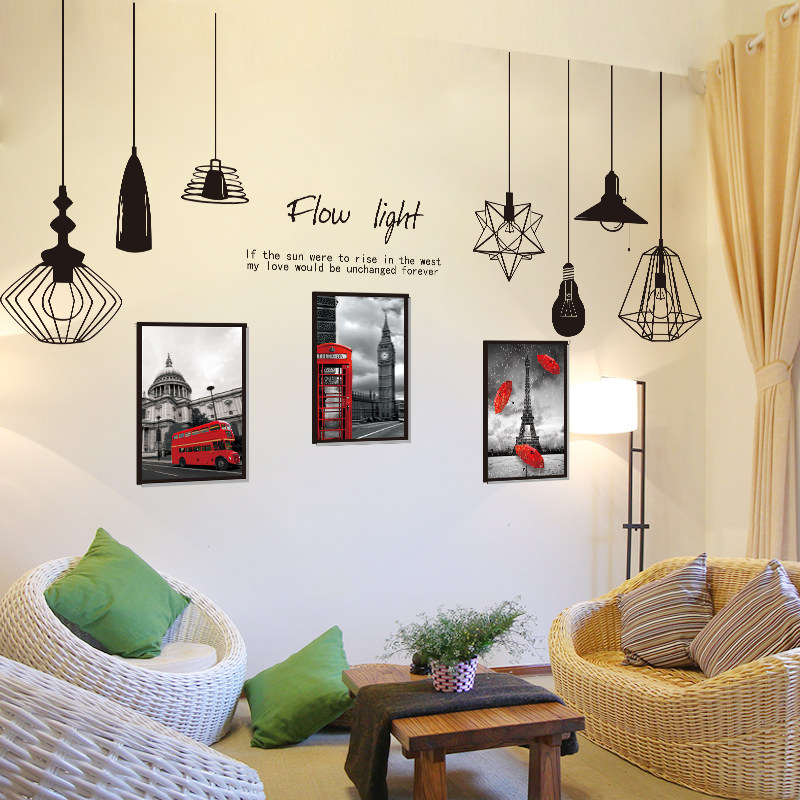 卧室客厅电视沙发背景墙面装饰房间墙壁墙纸自粘北欧风创意墙贴画,家居饰品,软装墙贴,淘宝优惠券,粉丝福利购,淘宝优惠卷