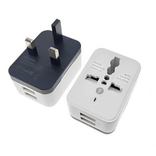 1500W香港澳门用 一转二三英标万用转换插头双USB