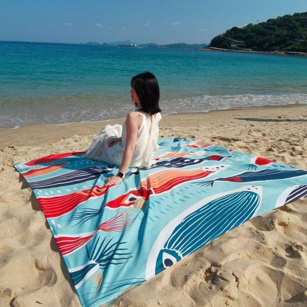 沙滩垫海边口袋防水不沾沙防潮野餐垫地垫海滩垫户外露营草地垫子,户外/登山/野营/旅行用品,防潮垫,淘宝优惠券,粉丝福利购,淘宝优惠卷