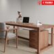 实木电脑台式 桌卧室长条工作台一字板书桌单人写字桌简约学生家用