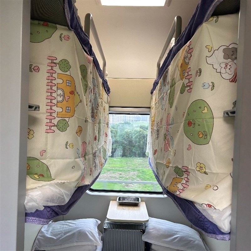 火车卧铺挡帘床帘遮光上下铺床遮挡帘旅行软卧硬卧V隐私围帘挡布