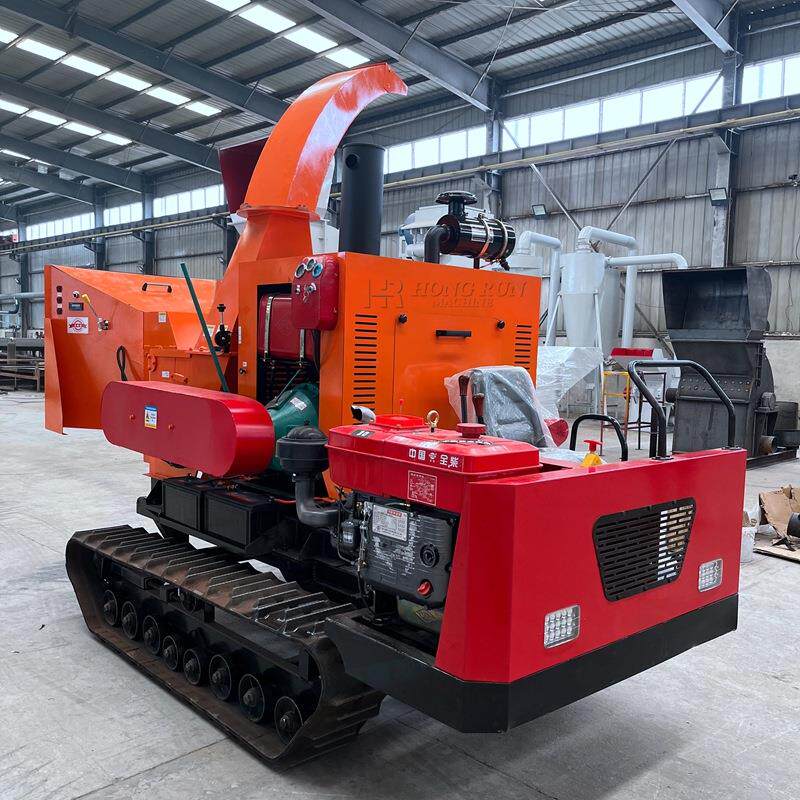 实体工厂自营移动式木材粉碎机树枝竹子碎枝机履带式园林粉碎机