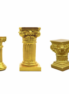 新款婚庆道具金色罗马柱摆件创意客厅酒柜办公室样板房软装饰摆设