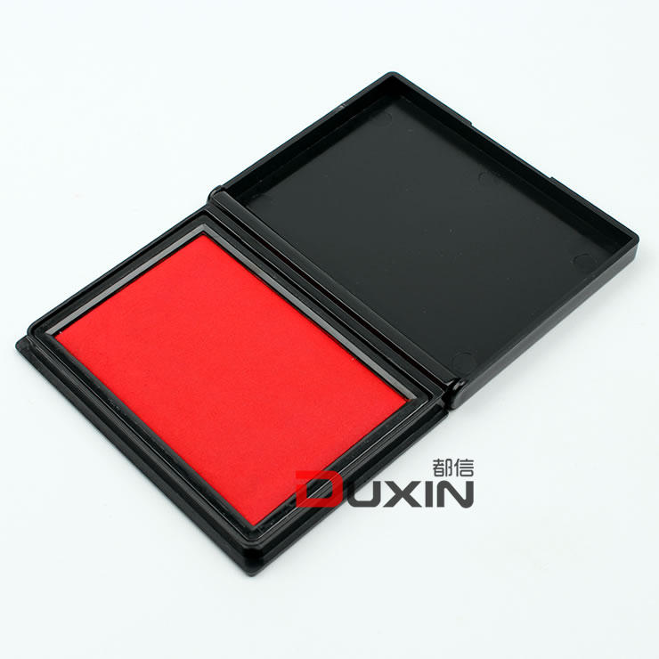 立早名家朱砂印泥 布面快干印台蓝色红色加墨财务办公盖章印台