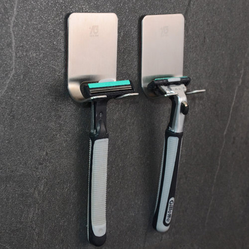 刮胡刀壁挂收纳架手动剃须刀支架卫生间剃须刀架座挂钩吸壁免打孔