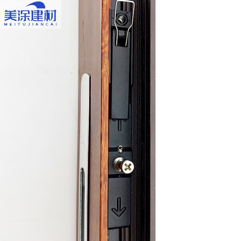 断桥铝合金推拉门锁螺丝夹子碰锁自动锁单点夹锁点锁座锁扣弹簧夹