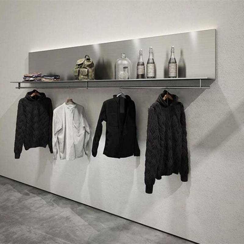 服装店架展示架壁挂式货架店铺装饰包包架女装上墙挂衣架童装架子
