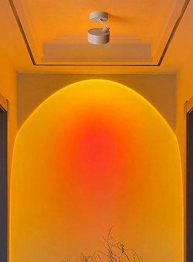 创意个性投光灯网红日落彩灯氛围灯客厅卧室过道背景墙投影壁灯具