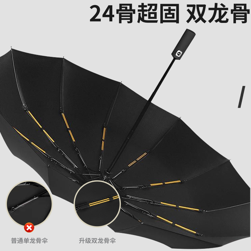 二十四骨全自动雨伞折叠双龙骨男女大号晴雨两用太阳伞防晒遮阳伞