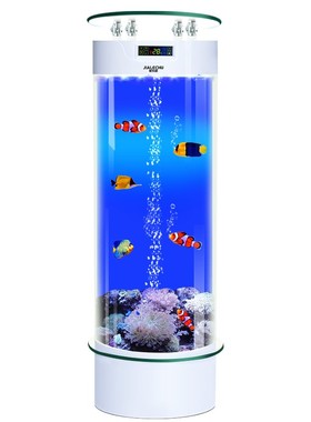 鱼缸客厅小型圆柱亚克力水族箱家用生态免换水立式智能落地金鱼缸
