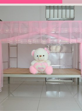 定做传统老式床蚊帐 学生绑绳带简易1.5m8米单三开门特殊尺寸落地