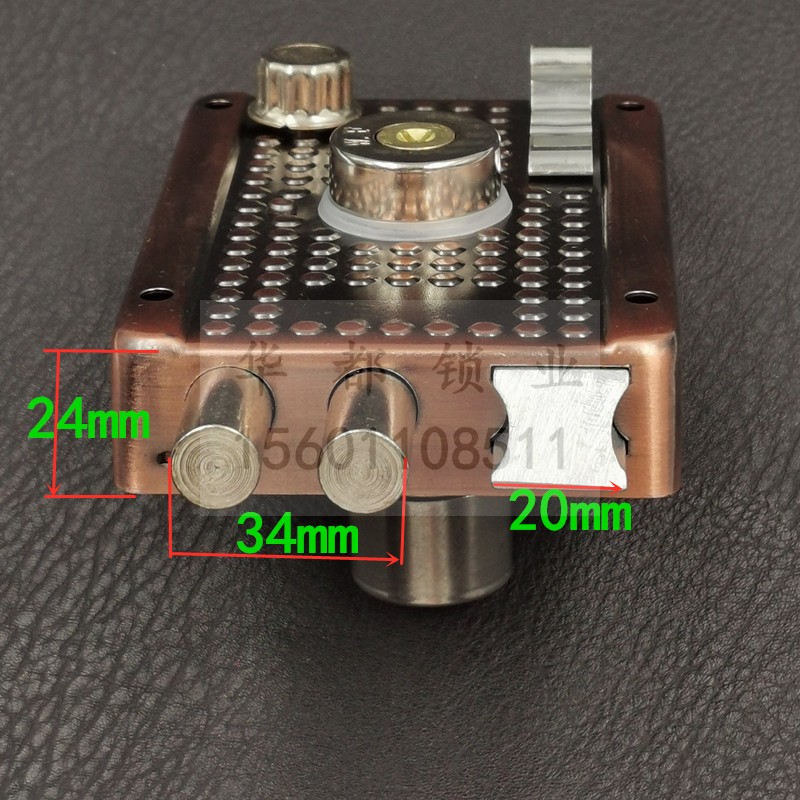 9219连体锁老式简易锁防盗外装门锁 内外带锁芯/无内锁芯外装门锁